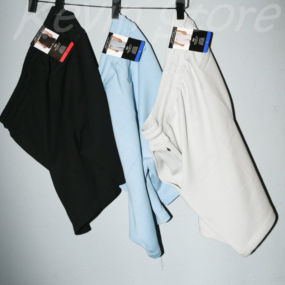 3 pairs Infinity Men's Luxe‎ Shorts-Price is for 3 -Blue, Black, Gray